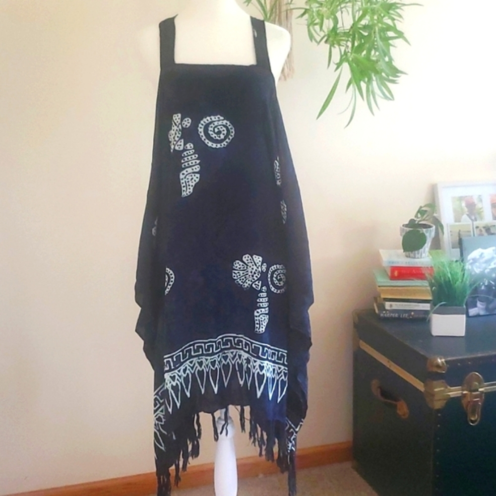 Swimsuit Coverup Cold-shoulder Navy